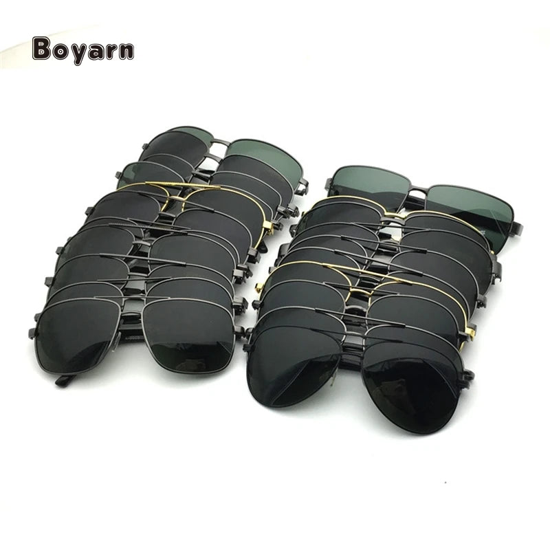 Boyarn Wholesale Mixed Order Cheap Fashion Aviation Designer Polit Mens Polarized Sun Glasses Sunglasses 2022 Eyewear