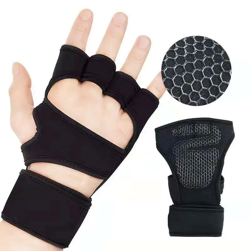 Weightlifting Protective Apparatus Training Fitness Wear - Resistant Half-finger Wrist Protective Apparatus