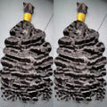 Hot Selling 100% Raw Vietnamese Hair Bulk Burmese Curly RAW Natural Wave Wig  Boho Braids Super Double Drawn Human Bulk Hair