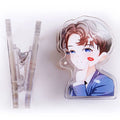 Best Brand Mini Cute Fashion Glitter Epoxy Acrylic Clip Stationery Clip Sticky Note Clip