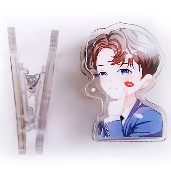 Best Brand Mini Cute Fashion Glitter Epoxy Acrylic Clip Stationery Clip Sticky Note Clip