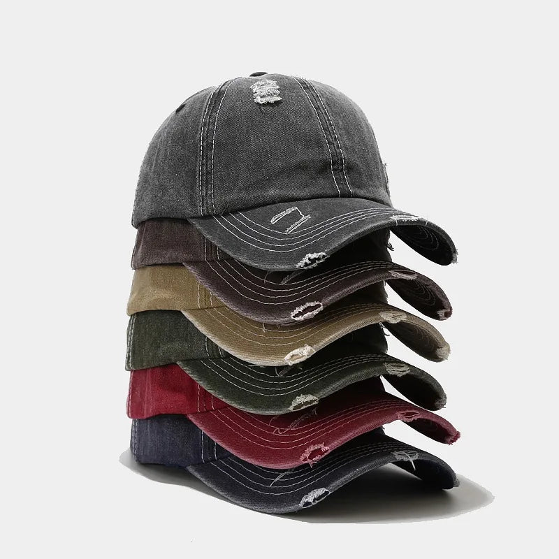 High Quality Custom Logo Embroidered Washed Distressed Dad Trucker Hat 100 Cotton Unisex Cotton Hats Faded 6 Panel Baseball Cap