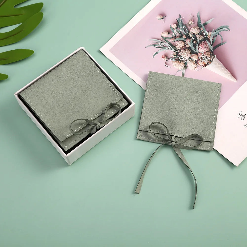 Multicolor Velvet Jewelry Pouch Bag with Strap New Design Packaging Envelope Pouch Container