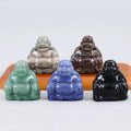 High Quality Yuchenglin 2 Inch Natural Crystal Carved Chinese Happy Laughing Buddha Mini Gemstone Figurine Sculpture Fashion