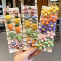 10 Pieces Cute Girls Hair Tie Colorful Elastic Kids Hair Band Ropes Cartoon Ponytail Holders Animal Flower Hair Accessories