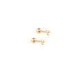 Beadsnice14k Solid Gold Beaded Bezel Stud Woman Earring