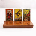 Tarot Card Holder with Moon Phases Sacred Geometry Philosopher Stone Pendulum Board Oracle Stand Flower of Life Meditation Board