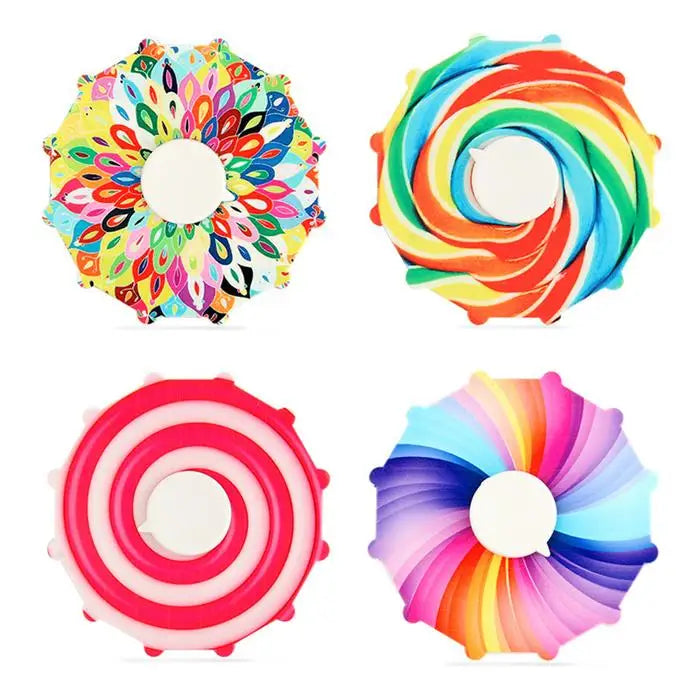 Cheap Strange Decompression Toy Candy Color Fingertip Gyroscope Double Sided UV Printing Rotary Table Hand Spinner Manufacturer