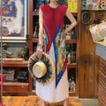 Elegant Summer Ladies Pleated Flower Girls'Dresses Flowry Floral  Maxi Long Zimmer Beach Bohemian Dress