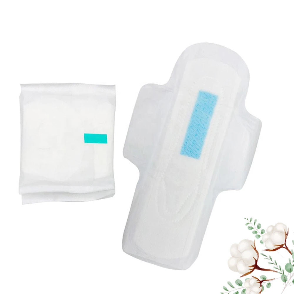 Custom Women Organic Cotton  Natural Feminine Hygiene Sanitary Napkin for Women