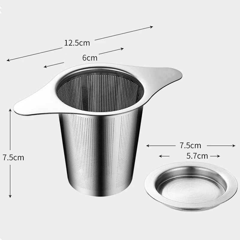 Chinese Wholesale Suppliers Large Good Quality Mesh Metal 304 Stainless Steel Stocked Coffee Tea Strainer Infusers Cathylin