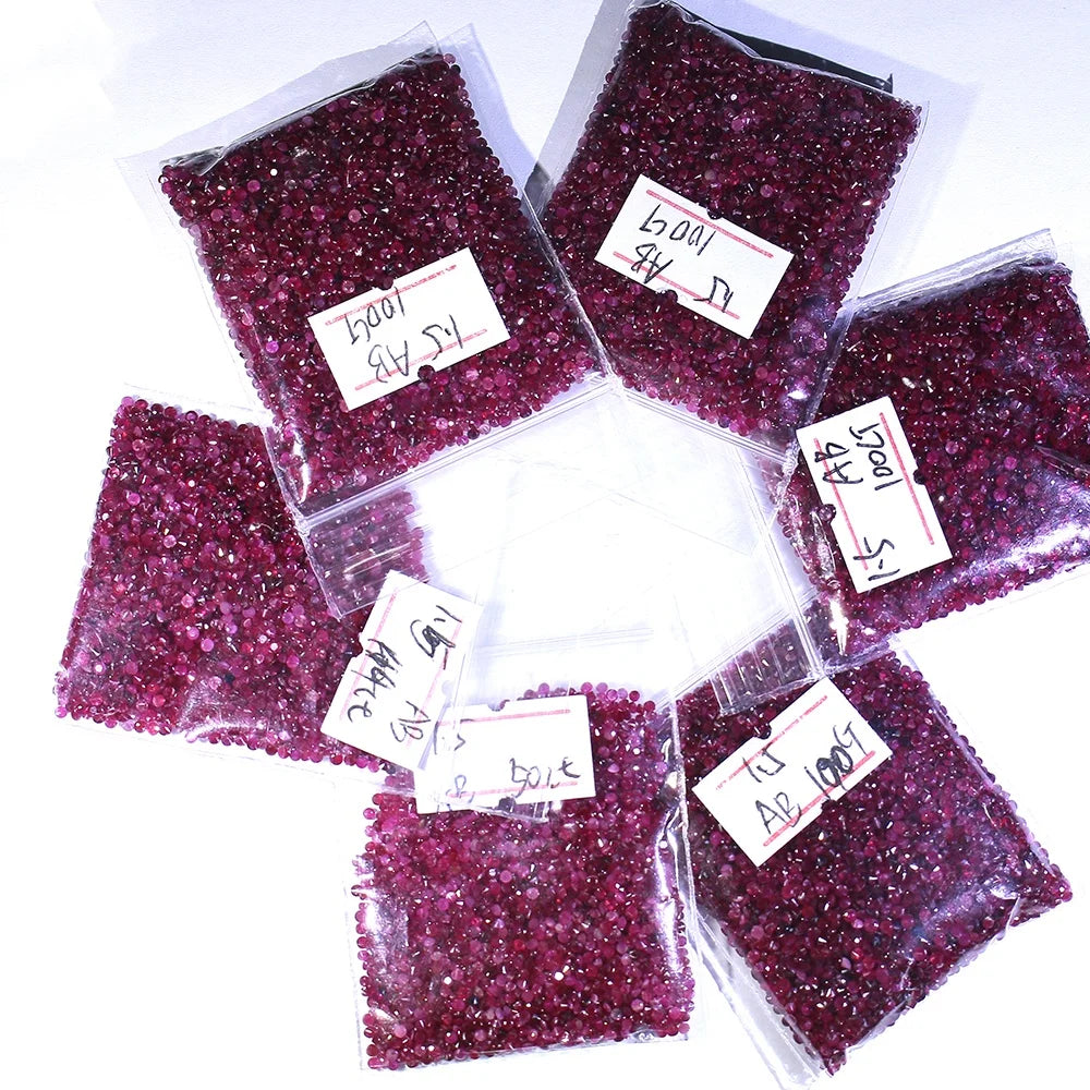 Natural Ruby round Brilliant Cut with Pigeon Blood Tone Gemstone for Jewelry Making Heat-treated