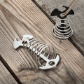Outdoor Camping Fish Bone Ground Nail Spring Hook Wind Rope Buckle Multifunctional Deck Peg Stainless Steel Tent Rope Buckle