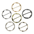 Scarf Ring Clip T-shirt Tie Clips for Women Fashion Metal Round Circle Clip Buckle Clothing Ring Wrap Holder