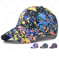 Fashion Custom Printing Logo Tie Dye Gradient Baseball Caps Hip Hop Cap Colorful Painted Graffiti 6 Panel Cotton Sport Cap