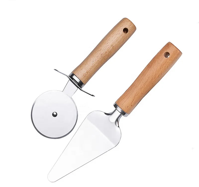 Especially for  Turning Pizza Paddle Peel Tools Pizza Cutter Wheel with Pizza Cake and Cheese Server Set