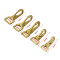 Cloxy Brass Bag Hardware Square Eye Metal Snap Hook for Bag Belt Webbing Strap Leather Craft Brass Clasp Clip Brass Snap Hook