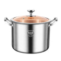 KENGQ Cooking Pots Non Stick 34cm 3 Layer 3-ply Stainless Steel  Soup Pot 32cm With Glass Lid