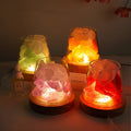 Decorative Salt Lamp USB Charging Night Light Natural Stone Salt Lamp Aromatherapy Crystal Salt Lamp for Home&Gifts