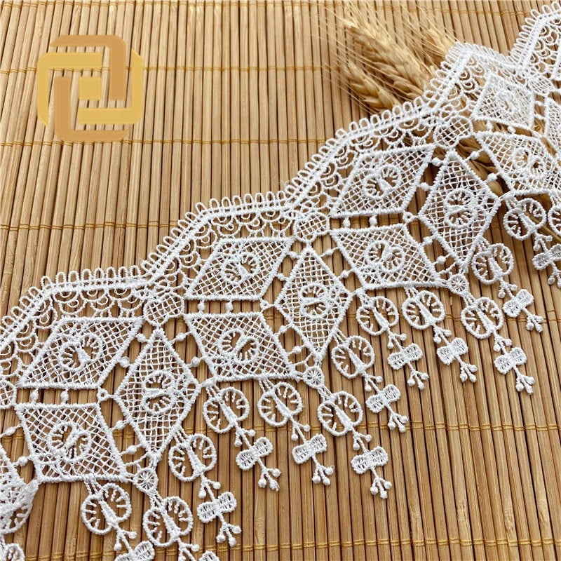 Polyester Silk Off-the-Shelf Lace Apple Embroidery Bar Code Pendant Lace Garment Accessories