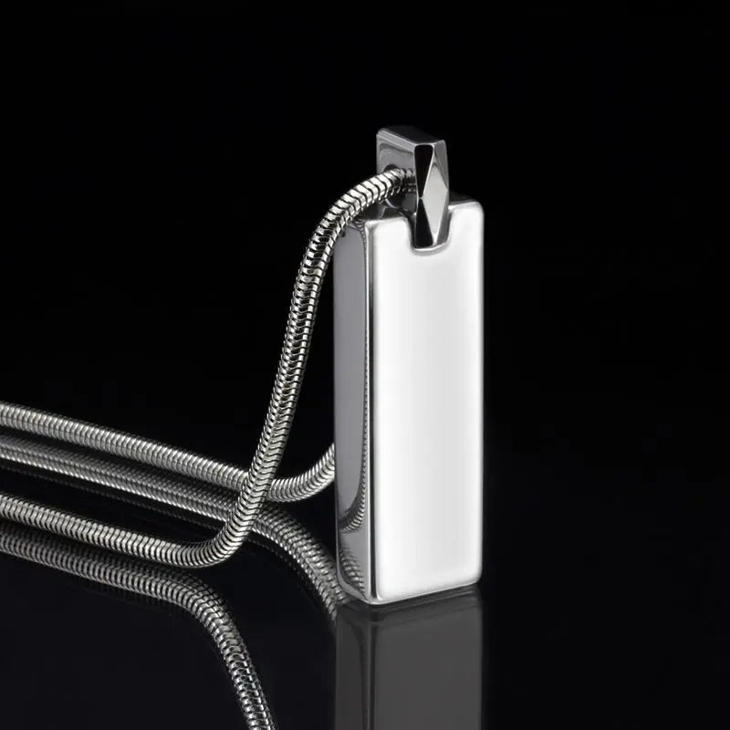 Men's Necklace Tungsten Pendant Fashion Simple Jewelry Personalized Creative Engraved Birthday Gift