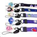 2 in 1 Mobile Phone Lanyard Cartoon Acrylic Pendant Decoration Keychain Lanyard ID Card Holder Neck Straps