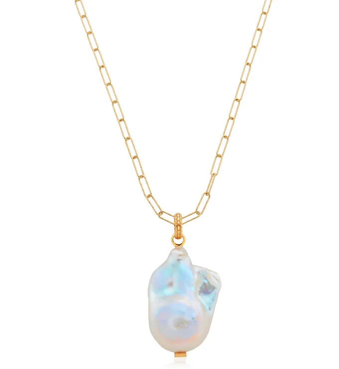 Rainbowking Halskette 925 Wholesale S925 Sterling Silver 18k Gold Ladies Fresh Water Baroque Vintage Pearl Necklace Choker