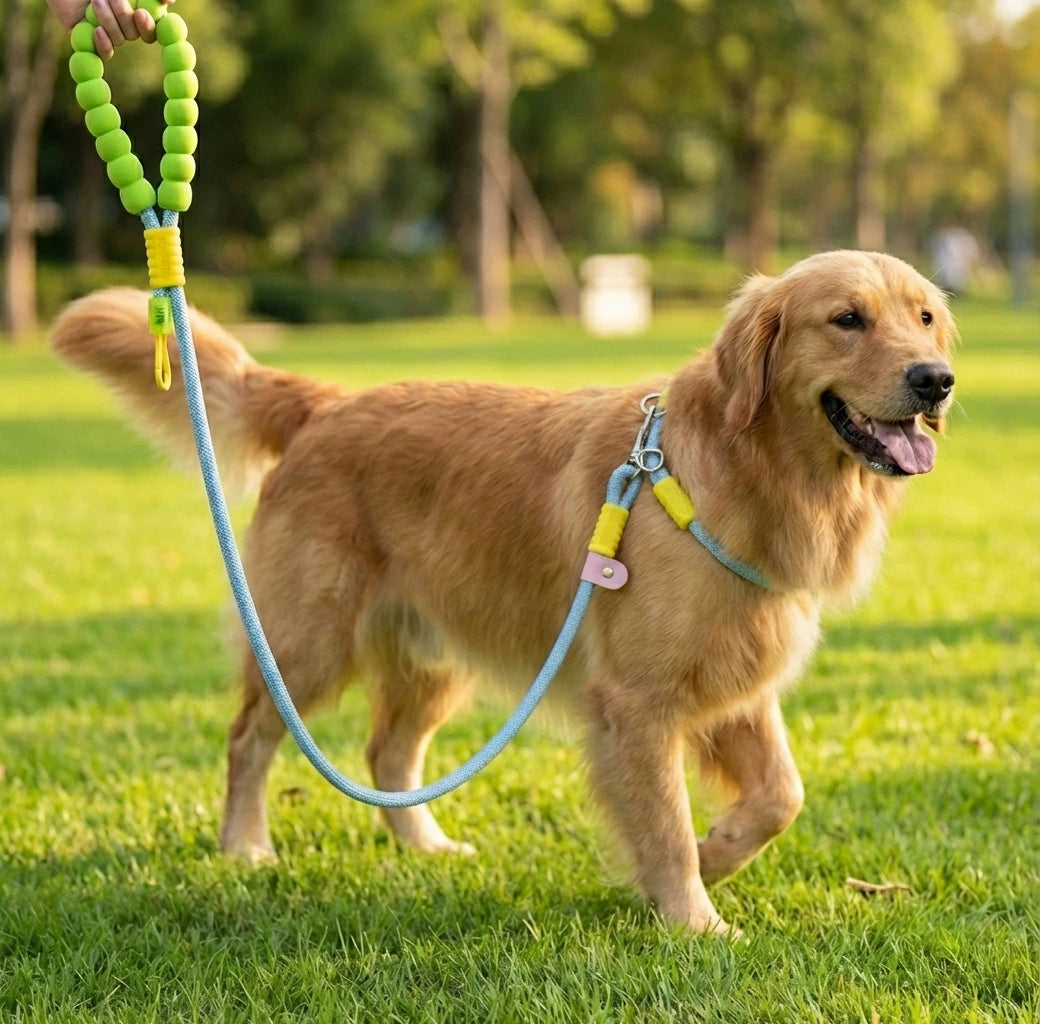 Hot Selling Bubble Cotton Dog Leash - Adjustable Multifunctional Reflective Pet Lead Soft Comfortable Dog Leash