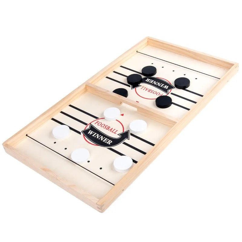 Super Desktop Battle Winner Game for Adults and Kids Fast Sling Puck on Wooden Toys Fun Family Board Game