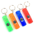 Promotional Mini LED Portable Emergency Multifunction Tools Keychain Whistle for Sports with Flashlight and Compass