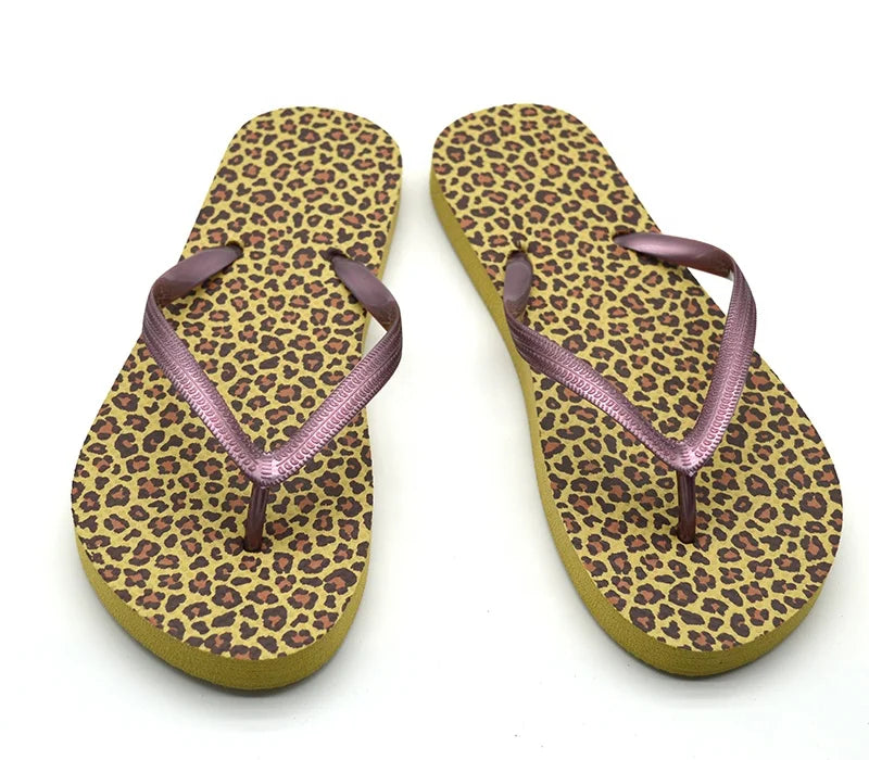Ladies Customization Printed PE Flip-Flops Summer Outdoor Women Slipper Shoes for Wholesale