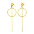New Arrival Minimalist Dangle Earrings  Gold Color Drop Earrings Stainless Steel Fashion Jewelry Party Pendientes for Women.