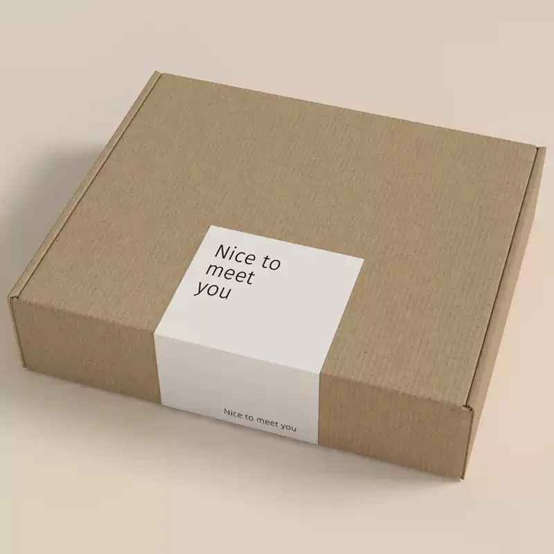 Custom Logo Adhesive Sticker for Kraft Paper Packing Box Shipping and Seal Usage Kraft Paper Box Label Sticker