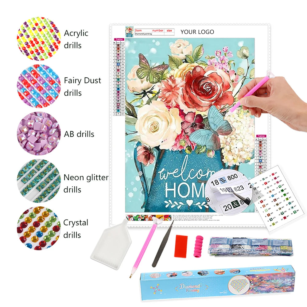 DIY Kit Diamond Painting ab Drills Diamond Art Painting 30x40cm 5d Diamond Painting Flowers Picture Wholesale