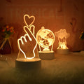 Teen Girls LED Night Light Set Acrylic Animal Pattern Personalized Valentine's Day Diwali Gifts for Wedding Chinese Home Decor MegaBDM