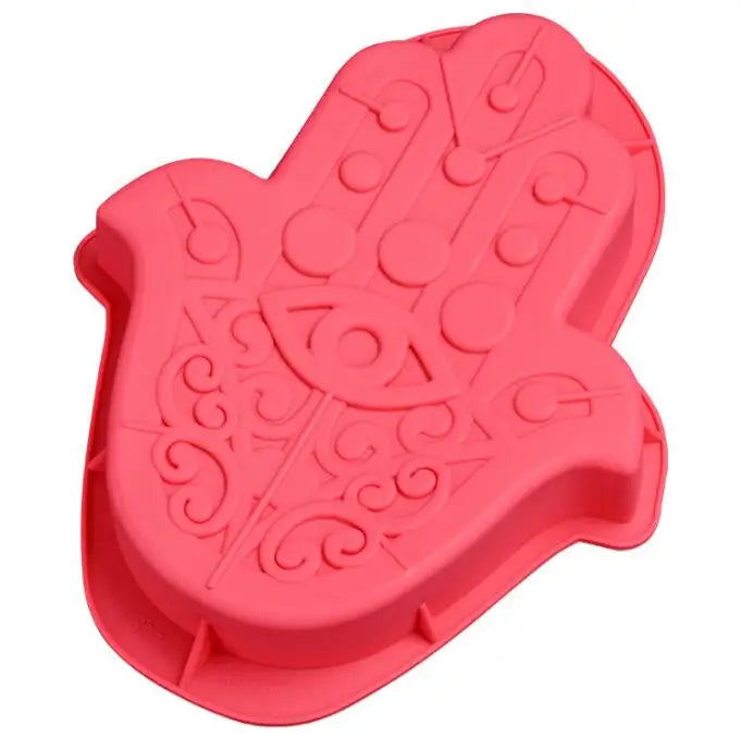 HY Hamsa Hand Silicone Mold for DIY Soap Making Hand of Fatima Mascot Candle Resin Mold