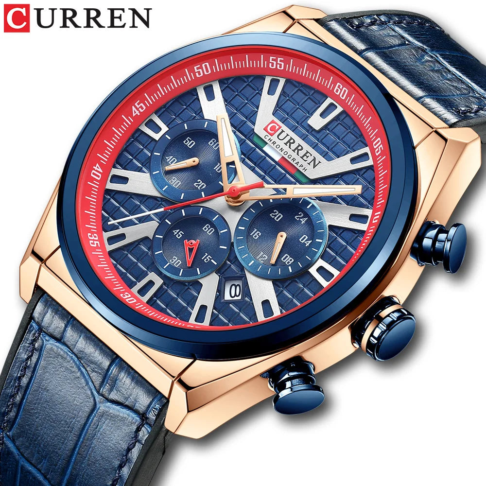 CURREN Clock 8392 Dropshipping Wristwatches Casual Quartz Men Sport Chronograph Watch Luminous Hands Men's Clock Reloj Hombre