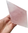 Wholesale Natural Healing Crystal Gemstone Rose Quartz Rhombus Slice Decoration