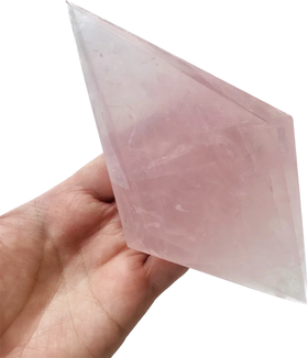 Wholesale Natural Healing Crystal Gemstone Rose Quartz Rhombus Slice Decoration