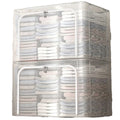Foldable Transparent Window Storage Box Waterproof Fabric Organizer for Living Room Closet Bedding Clothes Organizer Closet