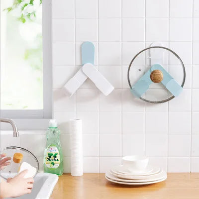 Adjustable Household Folding Rotary Wall Hanging Pot Cover Holder New Kitchen Cutting Board Shelf for Use Convenient Storage