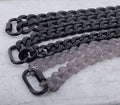 2025 Fashion Jewelry Wholesale Acrylic Black Chain Lock Pendant Choker for Men Women Hiphop Long Link Chain Buckle Necklace
