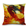 Black Tarot Throw Pillow Cover Skull Dragon Decorative Pillow Cases Home Decor Cover