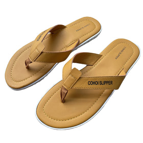 Summer Casual Custom Made Anti-Slippery Breathable Cotton Upper Lightweight Beach Flip Flop Slipper for Men