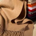 Factory  in Stock Winter New Arrival 100% Pure Cashmere Scarf Solid Italian Woven Grey Cashmere Shawl Luxury Warm Women Scarf