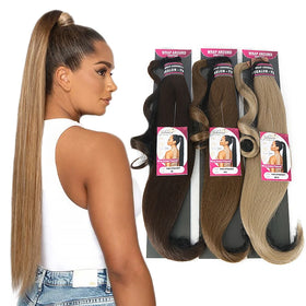 Julianna Wholesale 28Inches Wrap Around Synthetic Hair Hairpiece Ponytail Extension