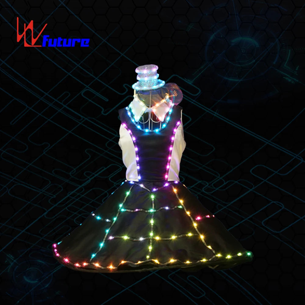 TIANCHUANG Beautiful Princess Dress with LED Lights for Female Ballroom Performance Wear for Dance & Costume