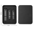 Factory Sale 3pcs Nail Clipper Set Manicure Set Black Matt Silver Logo Lasering Nail Clipper Gift Set with Tin Box Package