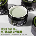 OEM Private Label Best Matte Finish Medium Hold Edge Control Natural Textured Hair Clay for Men Short or Medium Hair