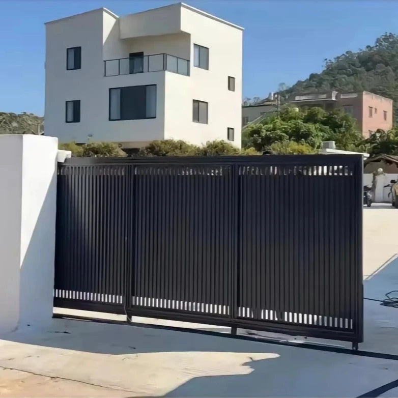 Hot Sale Villas Aluminum Alloy Automatic Retractable Sliding Swing Privacy Gates for Outdoor Courtyard Use